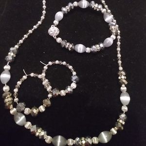 Gray charcoal Adults Jewelry Set